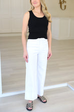 Meg High Rise Wide Leg Pin Tuck Jean, Optic White