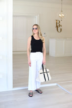 Meg High Rise Wide Leg Pin Tuck Jean, Optic White