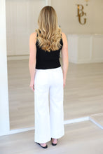 Meg High Rise Wide Leg Pin Tuck Jean, Optic White