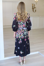 Bloom Noir Midi Dress