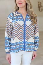 Blue Links Blouse