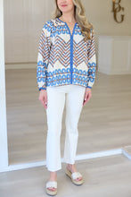 Blue Links Blouse