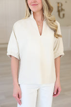 Poppy Top, Sandshell Linen