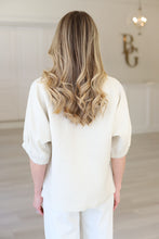 Poppy Top, Sandshell Linen