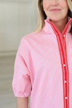 Bonny Top, Pink Carnation Stripe