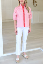 Bonny Top, Pink Carnation Stripe