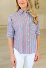 Blue Stripe Button Up Shirt