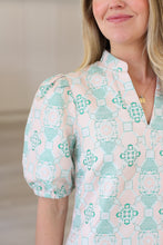Antique Jacquard V-Neck Dress