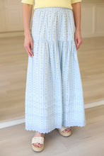 Floral Stripe Maxi Skirt