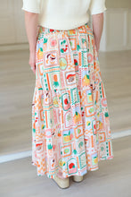 Fruit Basket Smock Waist Maxi Skirt