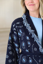 Navy Fringe Cardigan