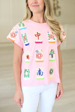 Light Pink Scattered Mahjong Tile Tee