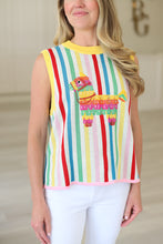 Rainbow Striped Pinata Knit Vest