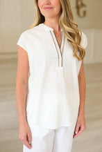 Creme V-Neck Easy Going Top