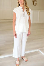 Creme V-Neck Easy Going Top