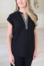 Black V-Neck Easy Going Top