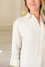 Linen Stripe Midi Dress