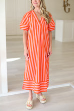 Cabana Stripe V-Neck Maxi Dress