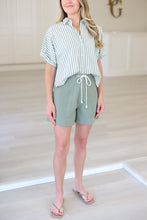 Striped Oversized Button Down Dolman