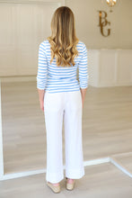 Rib Stripe 3/4 Boatneck