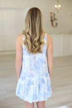 Palm Toile Bubble Hem Dress
