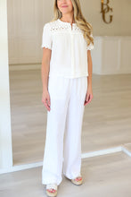Gauze Short Sleeve Ric Rac Top