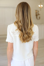 Gauze Short Sleeve Ric Rac Top
