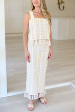 Capri Knit Skirt, Blanc Petals