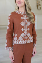 Pia Linen Embroidered Jacket