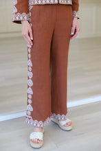 Gianna Linen Embroidered Pant