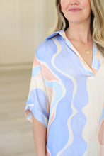 Tania Dress, Baby Blue Watercolor
