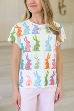 White Multi Easter Bunny Tee