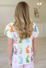White Multi Easter Bunny Tee