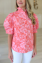 Tropical Linen Button Up Top