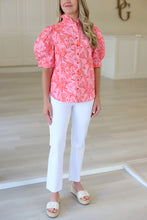 Tropical Linen Button Up Top