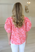 Tropical Linen Button Up Top