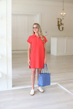 Textured Terry Tunic Dress, Zinnia