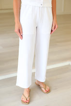 Textured Terry Pant, White