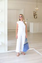 Textured Terry Pant, White