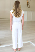 Textured Terry Pant, White