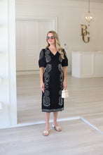 Posey Linen Embroidered Midi Dress