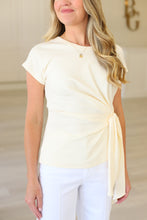 Greta Side Knot Top, Cream