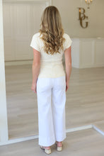 Greta Side Knot Top, Cream
