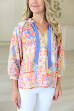 Ruched Neck Patchwork Top