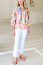 Ruched Neck Patchwork Top