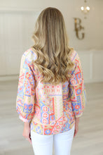 Ruched Neck Patchwork Top