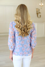 Poppy Sky Standing Collar Top