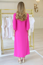 Meredith Midi Dress, Carmine Pink