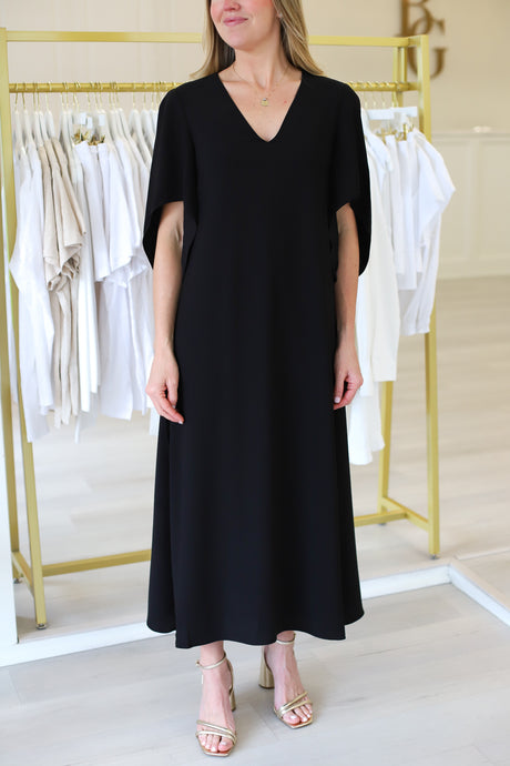 Meredith Midi Dress, Black