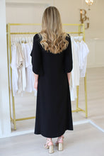 Meredith Midi Dress, Black